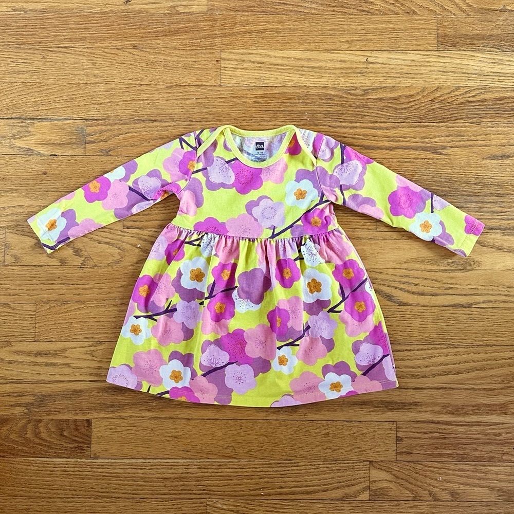 Tea Collection Long Sleeve Skirted Baby Dress 12-18 months
